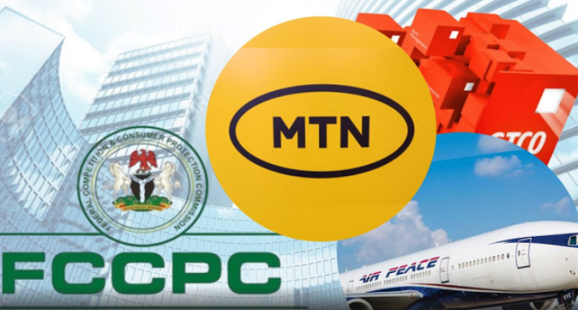 FCCPC, GTB, MTN and Air Peace Logo